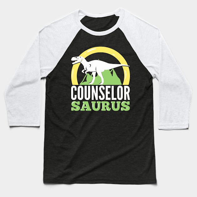 School Counselor - Counselorsaurus Baseball T-Shirt by maxdax